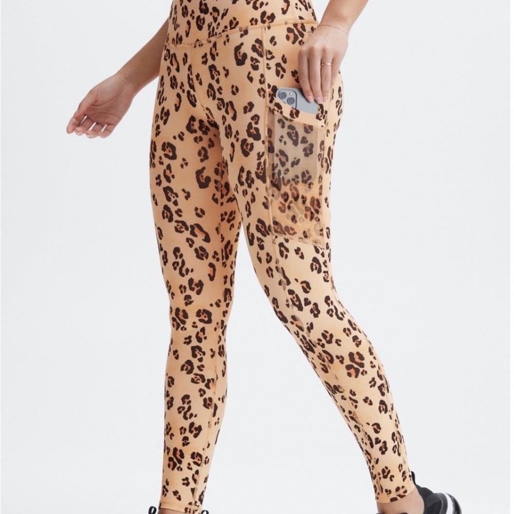 Fabletics Tan Leopard Print Leggings